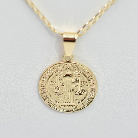 Pretty Bird Jewelry - 14k Gold Filled Saint Benedict Medallion Pendant